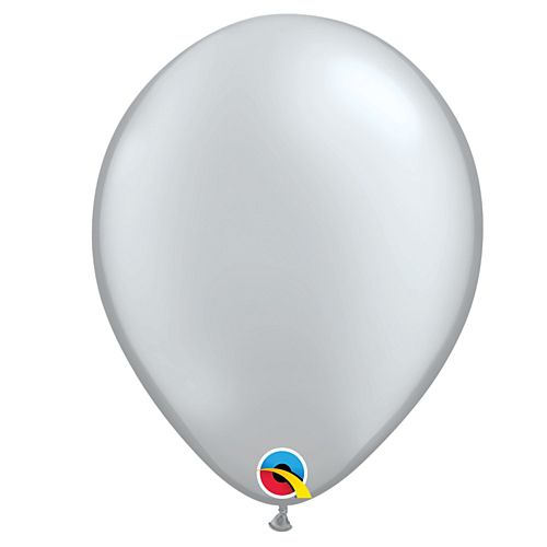 Mini Metallic Silver Qualatex Balloons - 5" - Pack of 10