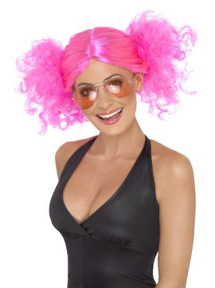 1980's Pink Bunches Wig