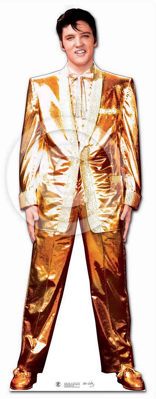 Elvis Gold Lame Suit Lifesize Cardboard Cutout - 1.82m