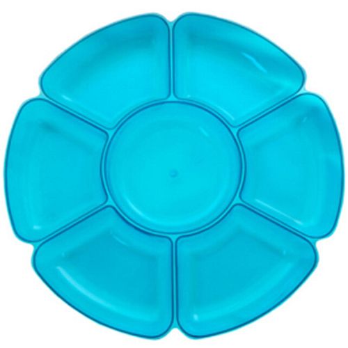 Blue Brights Plastic Snack Dish - 16" - Each