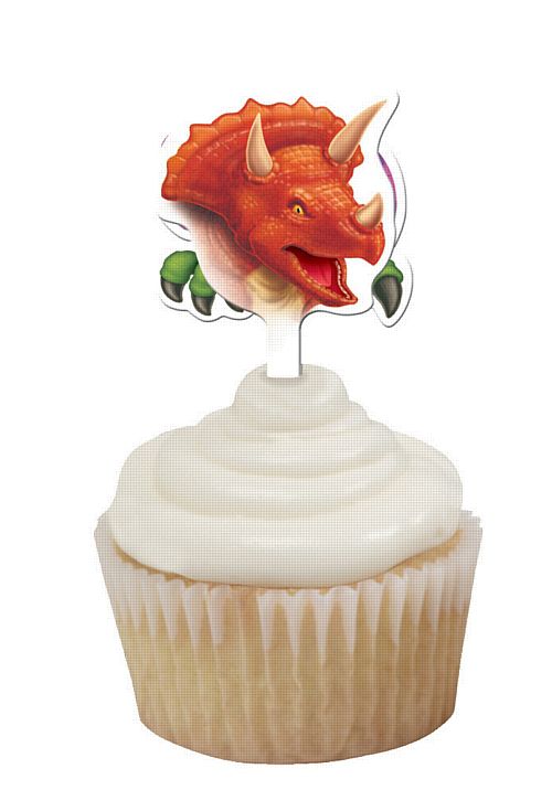 Dino Blast Cupcake Picks - Pack of 12