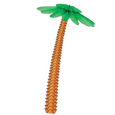 Jointed Palm Tree with Tissue Fronds - 1.93m