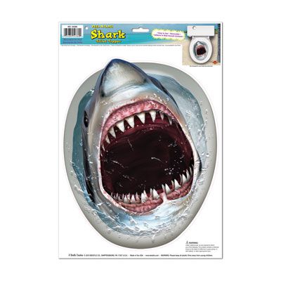 Shark Toilet Topper Peel 'n' Place - 43cm