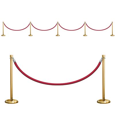 Stanchion Wall Decorations - 1.55m - Pack of 3