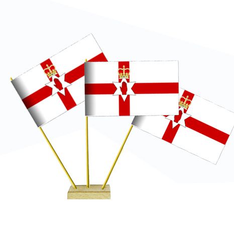Northern Ireland Paper Table Flags - 15cm on 30cm Pole - Each