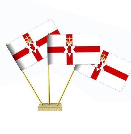 Northern Ireland Paper Table Flags - 15cm on 30cm Pole - Each