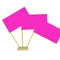 Bright Pink Paper Table Flags - 15cm on 30cm Pole - Each
