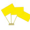Yellow Paper Table Flags 15cm on 30cm Pole