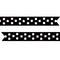 Polka Dot Pre-Printed Ribbon Black - 25mm - Per Metre