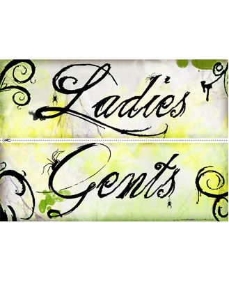 Halloween Themed Toilet Signs - Ladies & Gents