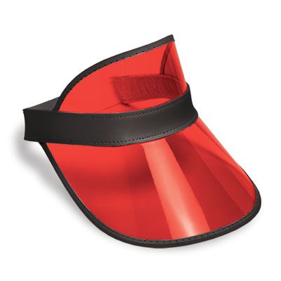 Clear Red Plastic Dealer's Visor