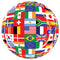 International Flag Plates - 22.9cm - Pack of 8