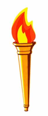 Olympic Torch Cutout Decoration - 61cm