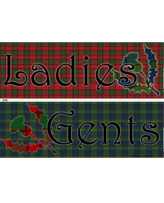 Tartan Themed Toilet Signs - Ladies & Gents