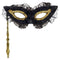 Fastidious Frilly Black Eyemask On Stick