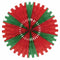 Red & Green Tissue Fan - 63.5cm