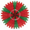 Red & Green Tissue Fan - 63.5cm