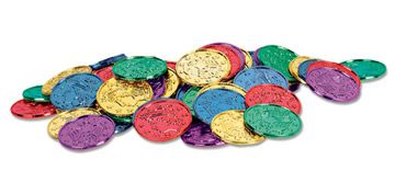 Plastic Coins - 3.8cm - Pack of 100