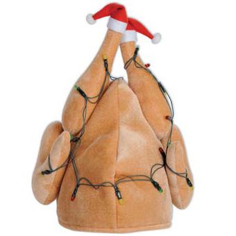 Plush Light-Up Christmas Turkey Hat