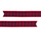 Tartan Printed Ribbon Red - 25mm - Per Metre