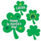 Shamrock Cutout Wall Decorations - Pack of 30 - 12cm to 30cm
