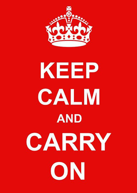 Keep Calm And Carry On Poster - A3