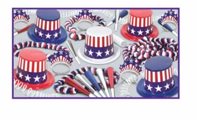 Spirit of America Hat and Novelty Party Pack For 50