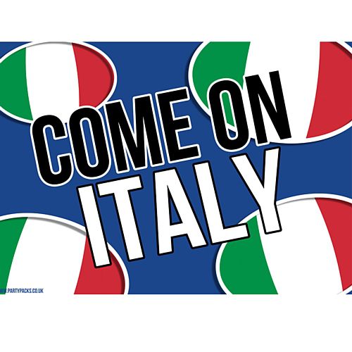 Come On Italy Rugby Poster - A3