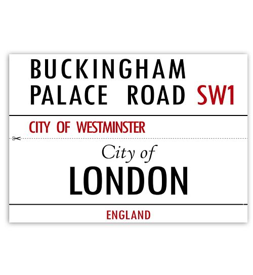 London Street Signs - Set of 2 - A3 Card