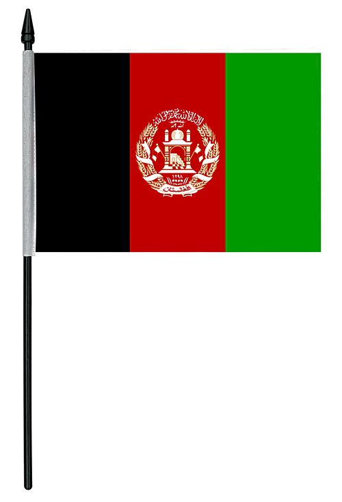 Afghanistan Cloth Table Flag - 4" x 6"