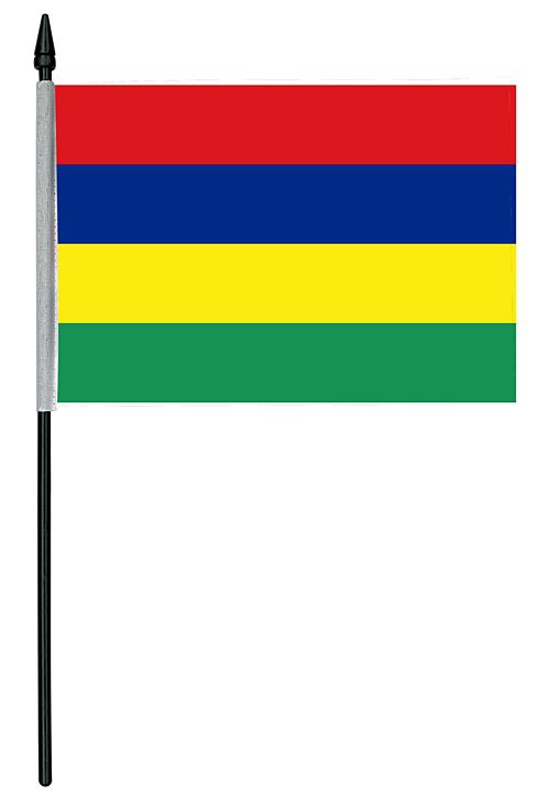 Mauritius Cloth Table Flag - 4" x 6"