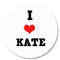 I Love Kate Badge 58mm - Pinned Back - Each