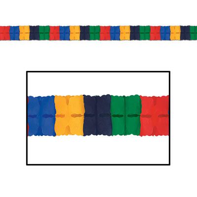 Olympic Colours International Tissue Paper Garland - 3.66m