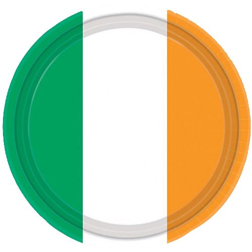 Irish Flag Paper Plates - 22.8cm - Pack of 8