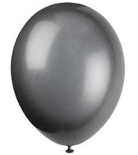 Black Latex Balloons - 12" - Pack of 10