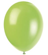 Neon Lime Green Latex Balloons - 12