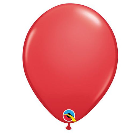 Red Plain Colour Mini Latex Balloons - 5