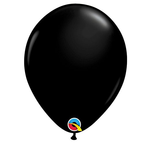 Onyx Black Plain Colour Mini Latex Balloons - 5" - Pack of 10