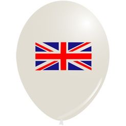 British Union Jack Flag Latex Balloons- Pack of 10 - 10"