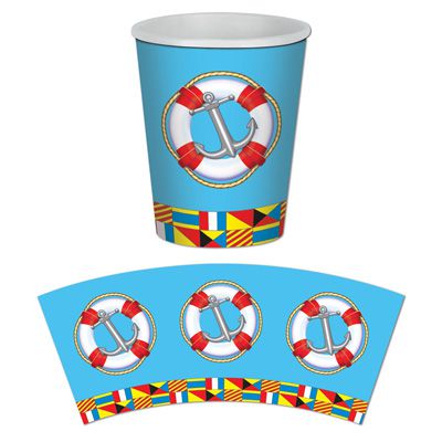 Nautical Beverage Cups - 266ml - Pack of 8