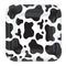 Cow Print Square Plates - 22.9cm - Pack of 8