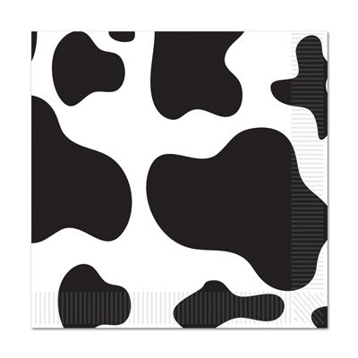 Cow Print Luncheon Napkins - 2-Ply - Pack of 16