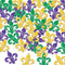 Gold, Green & Purple Fleur De Lis Table Confetti - 1oz