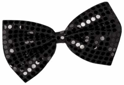 Black Glitz 'n' Gleam Bow Tie - 17.8cm