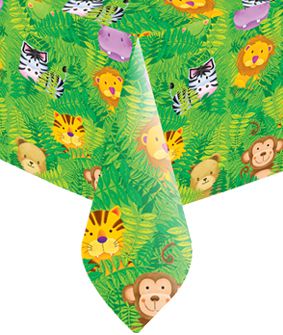 Plastic Jungle Safari Party Tablecloth - 1.83m