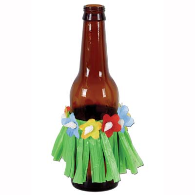 Drink Hula Skirts - 8.9cm - Assorted Colours - Pack of 4
