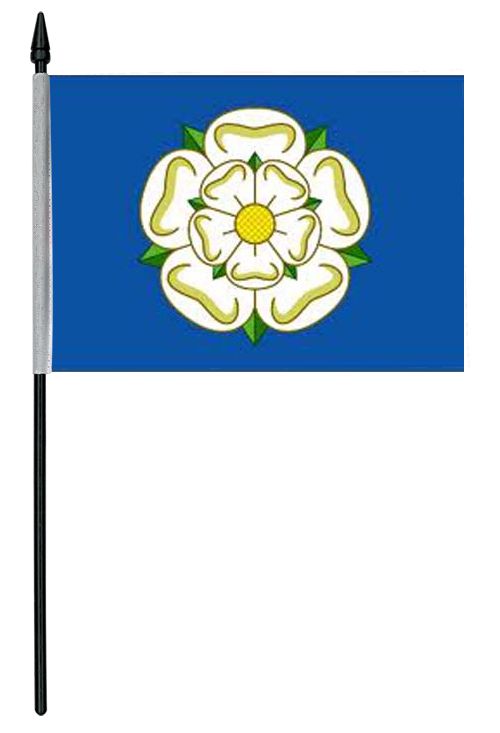 Yorkshire Rose Cloth Table Flag - 4" x 6"