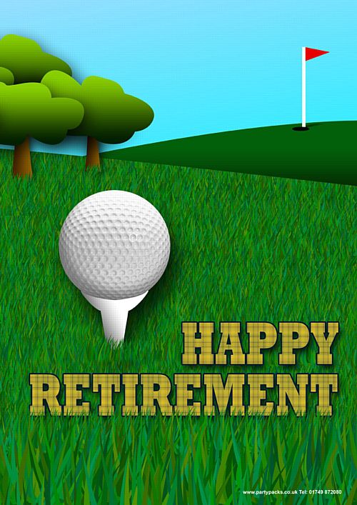 Retirement Golf Themed Poster - A3