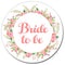 Boho Flowers Bride To Be Badge 58mm- Each