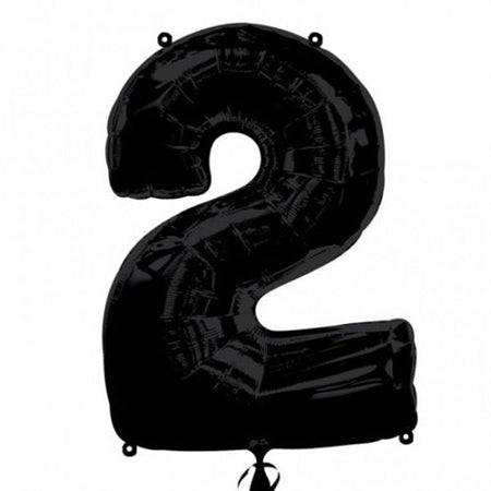 Black Number 2 Foil Balloon - 35